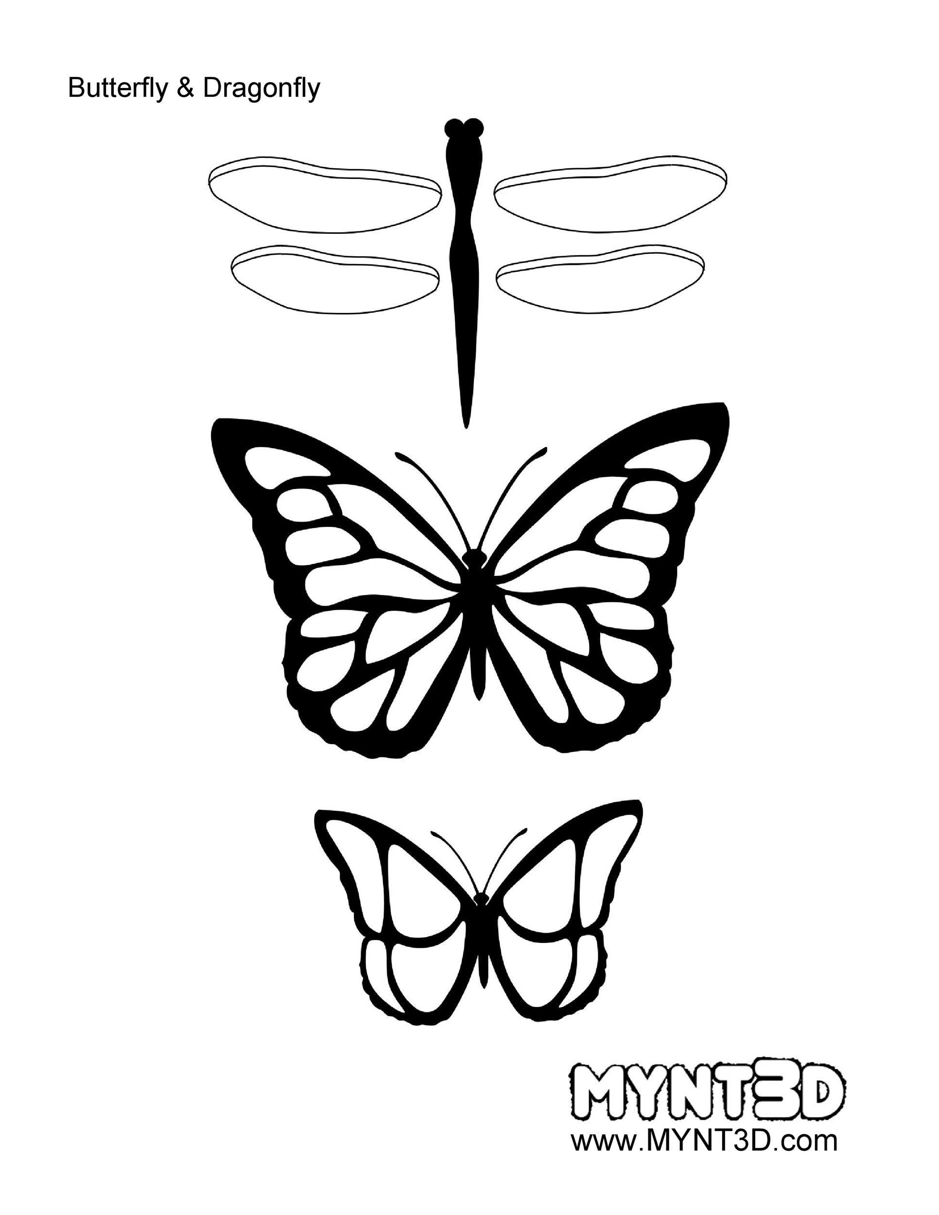 printable stencils butterfly outline