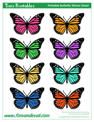 Printable Butterfly Templates and Butterfly Shapes