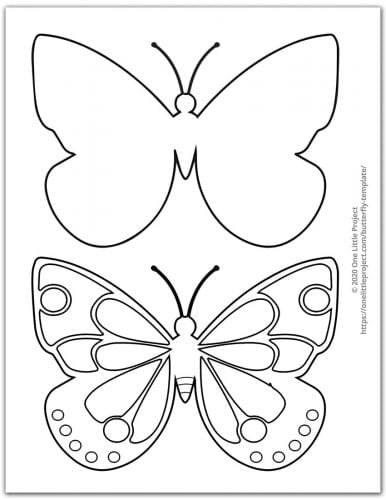 Butterfly Template | Free Printable Butterfly Outlines - One ...