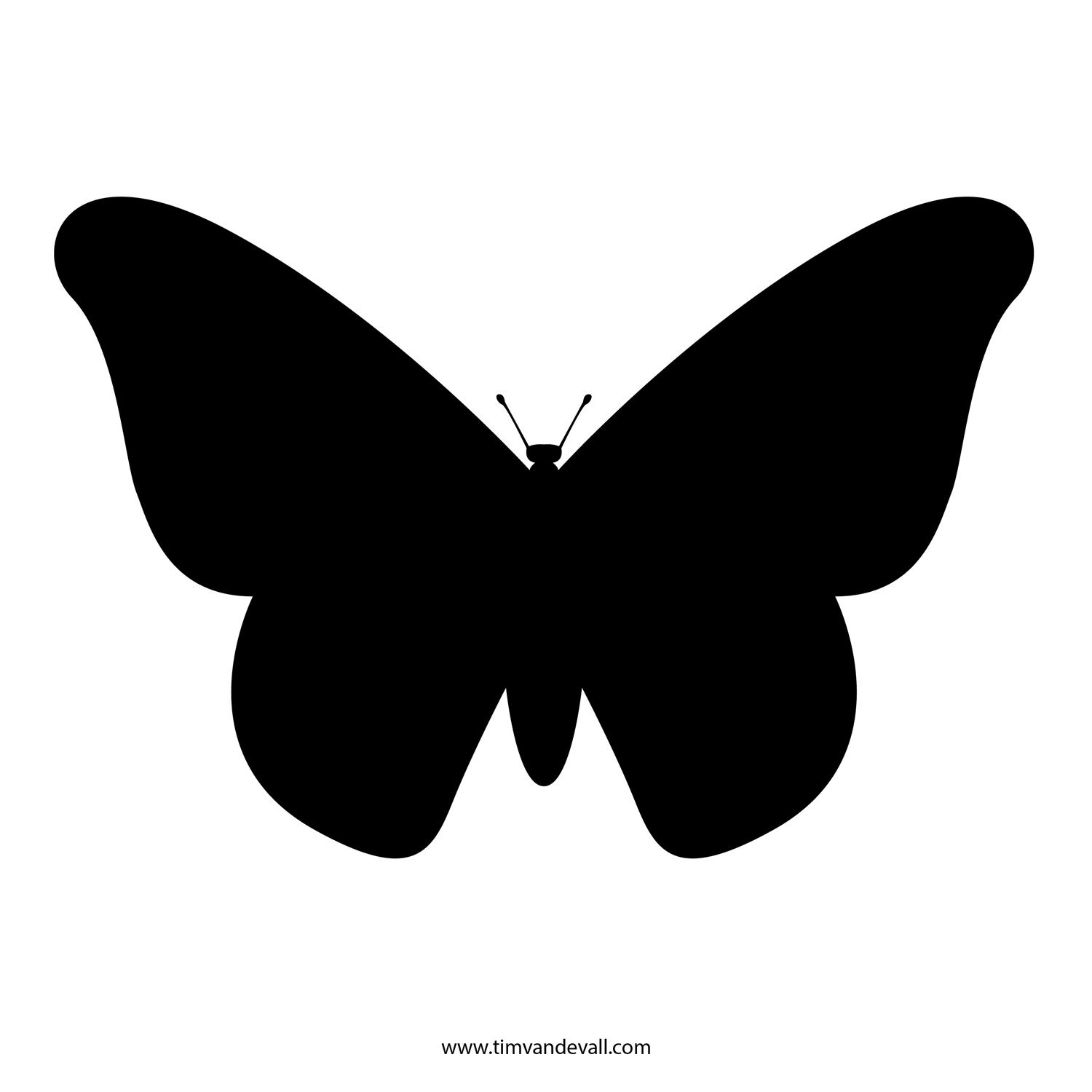 Butterfly Stencils Printable | Free Butterfly Stencil | Monarch ...