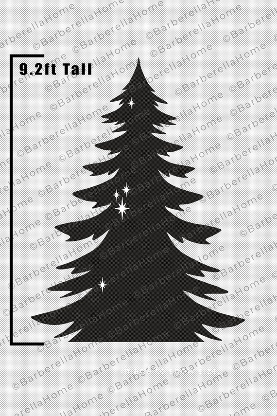 9.2ft Christmas Tree Template When Made. Printable Trace and Cut ...