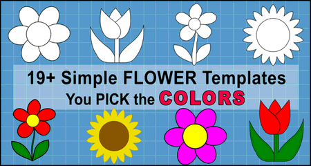 Flower Templates, Patterns, SVG Files (Printable Stencils) - DIY ...