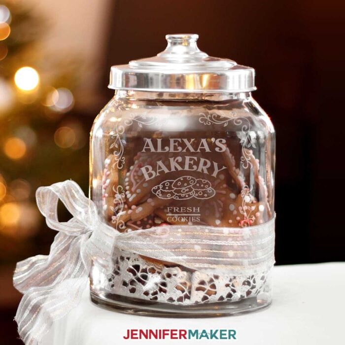 Glass Etching Stencils for Cookie &amp; Treat Jars - Jennifer Maker