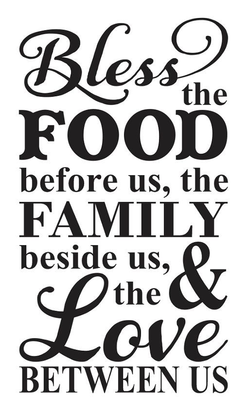 Bless the Food STENCIL for Painting Wood Signs Kitchen Family ...