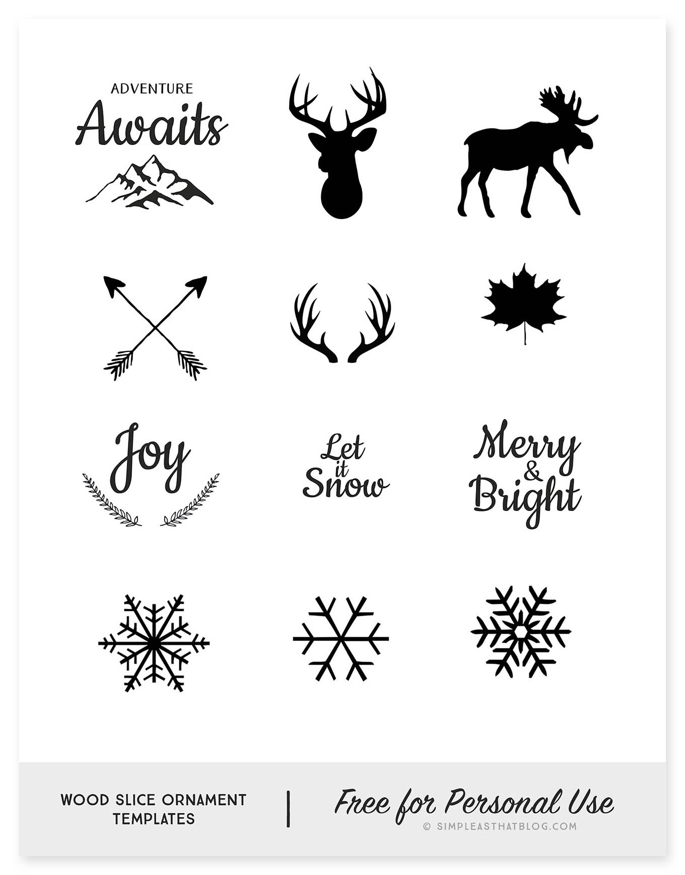 Wood Slice Ornament Template - Simple as That