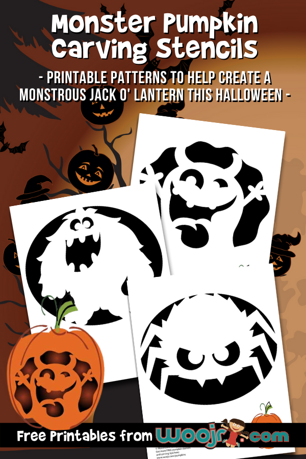 Monster Pumpkin Carving Stencils | Woo! Jr. Kids Activities ...
