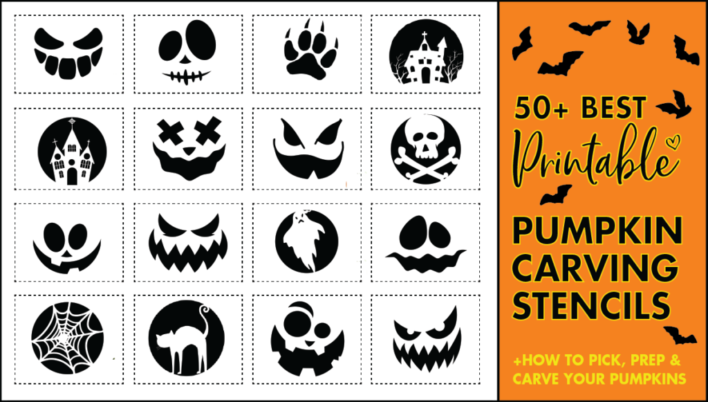 50 Easy Pumpkin Carving Stencils + The Ultimate Guide To Pumpkin ...