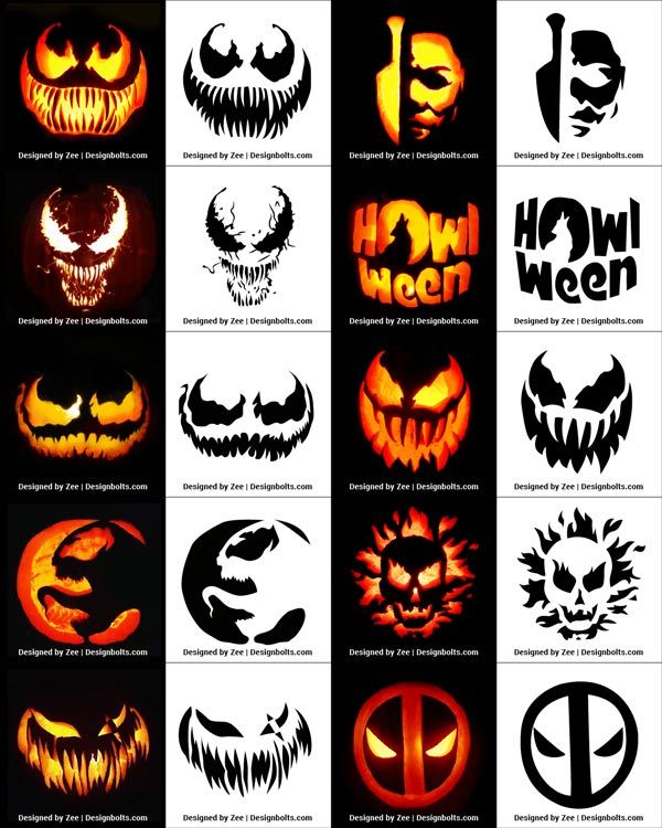 850+ Free Printable Halloween Pumpkin Carving Stencils, Patterns ...