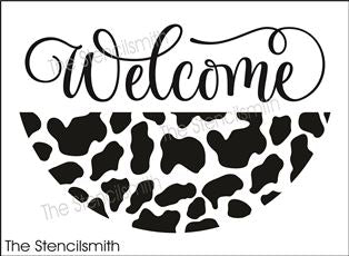 7965 - Welcome (cow print) stencil