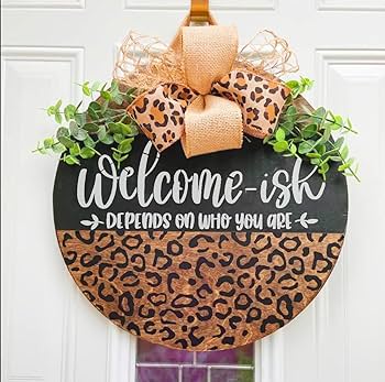 Amazon.com : Welcome Stencil for Wood Sign Half Round Welcome ...