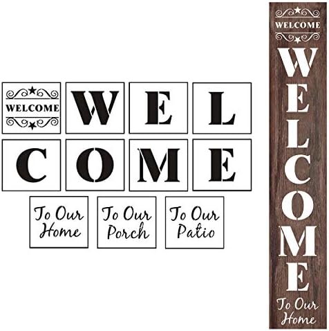Amazon.com: Welcome Stencils for Painting on Wood - 11 Pack Large ...