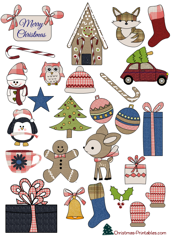 printable stickers christmas