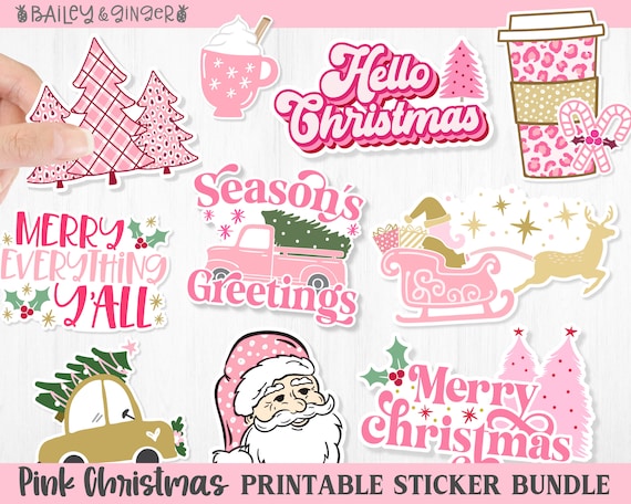 printable stickers christmas