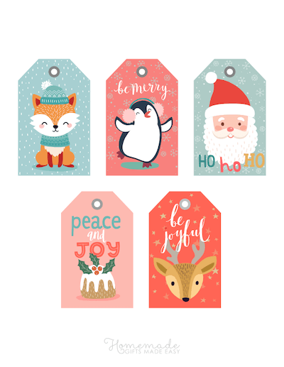 400 Free Printable Christmas Tags for your Holiday Gifts