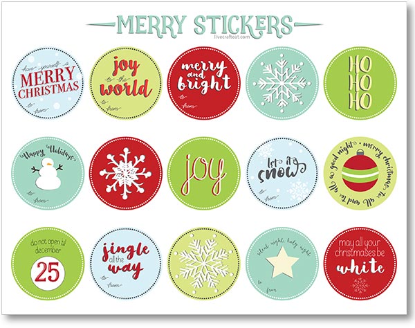 Free Printable Christmas Gift Tags and Labels | Live Craft Eat