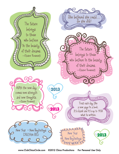 Start a New Years Journal with FREE Printable Stickers | Club ...