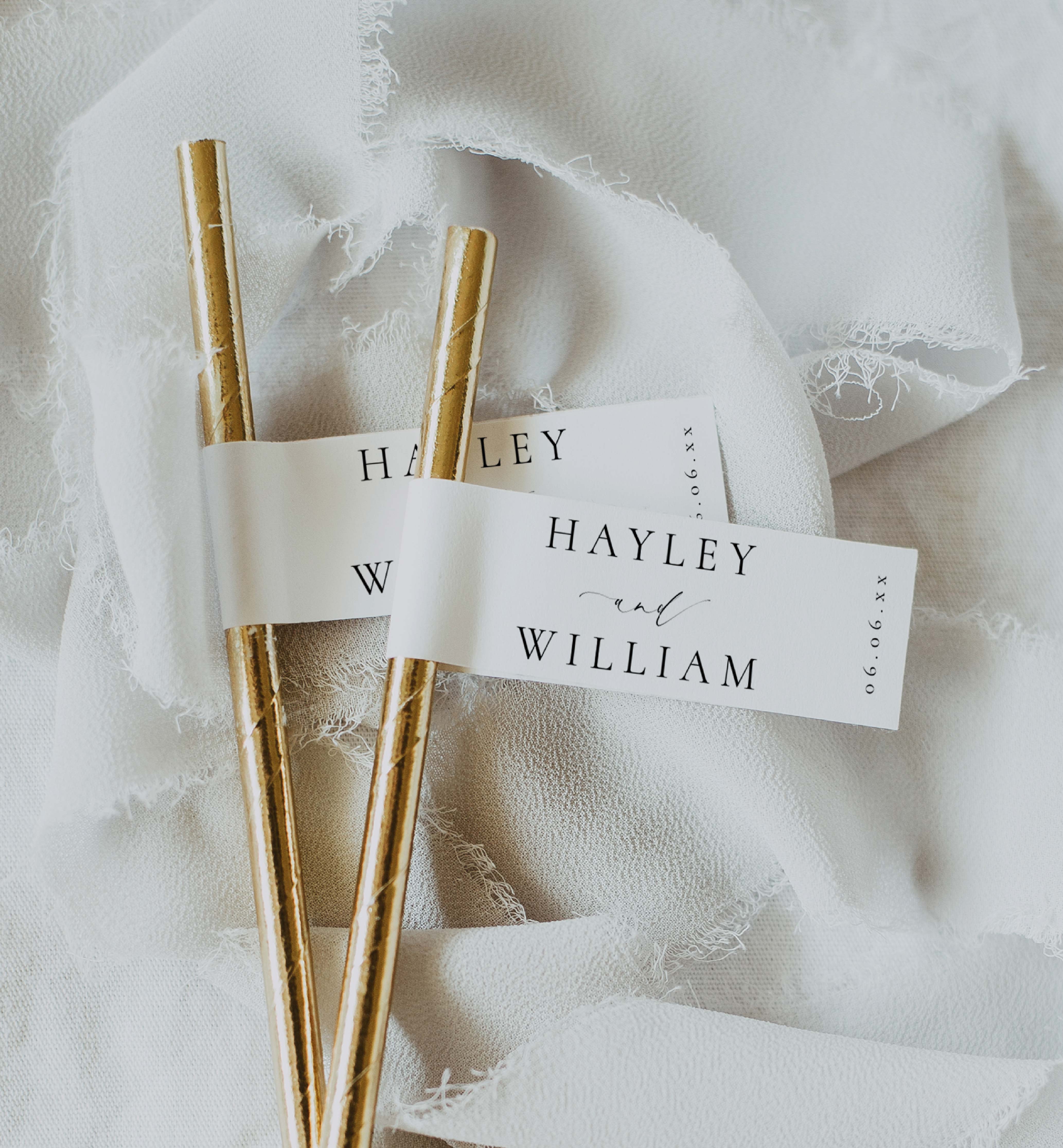 Ellesmere White | Printable Straw Flag Template - Black Bow Studio