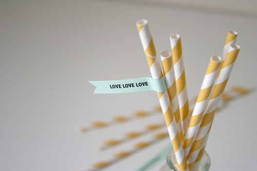 DIY Straw Flags with Printable Template - Tutorial - Polka Dot Wedding