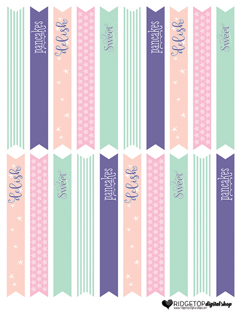Pajamas and Pancakes Straw Flags Free Printable • Ridgetop Digital ...