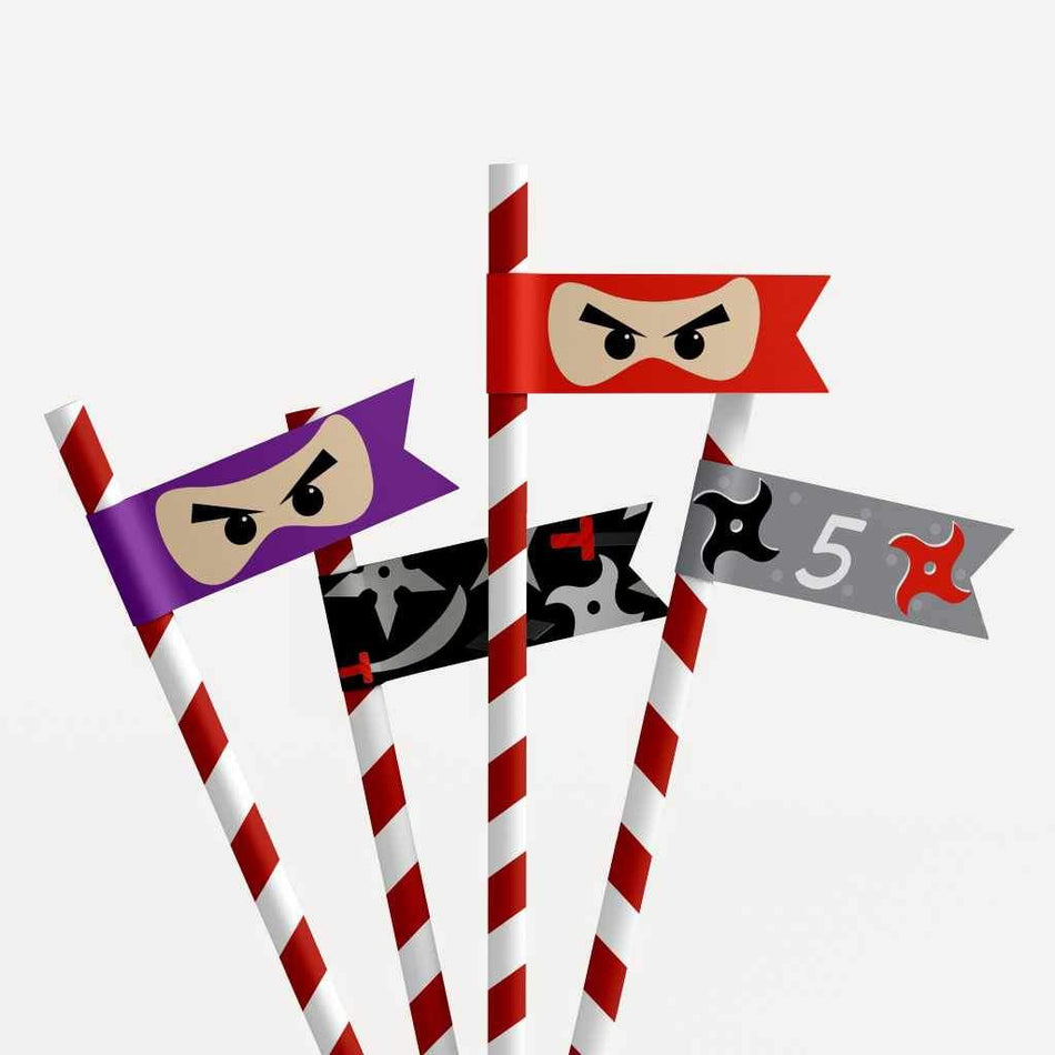 printable straw flags