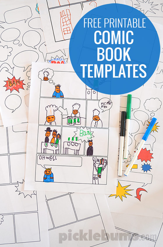 Free Printable Comic Book Templates! - Picklebums