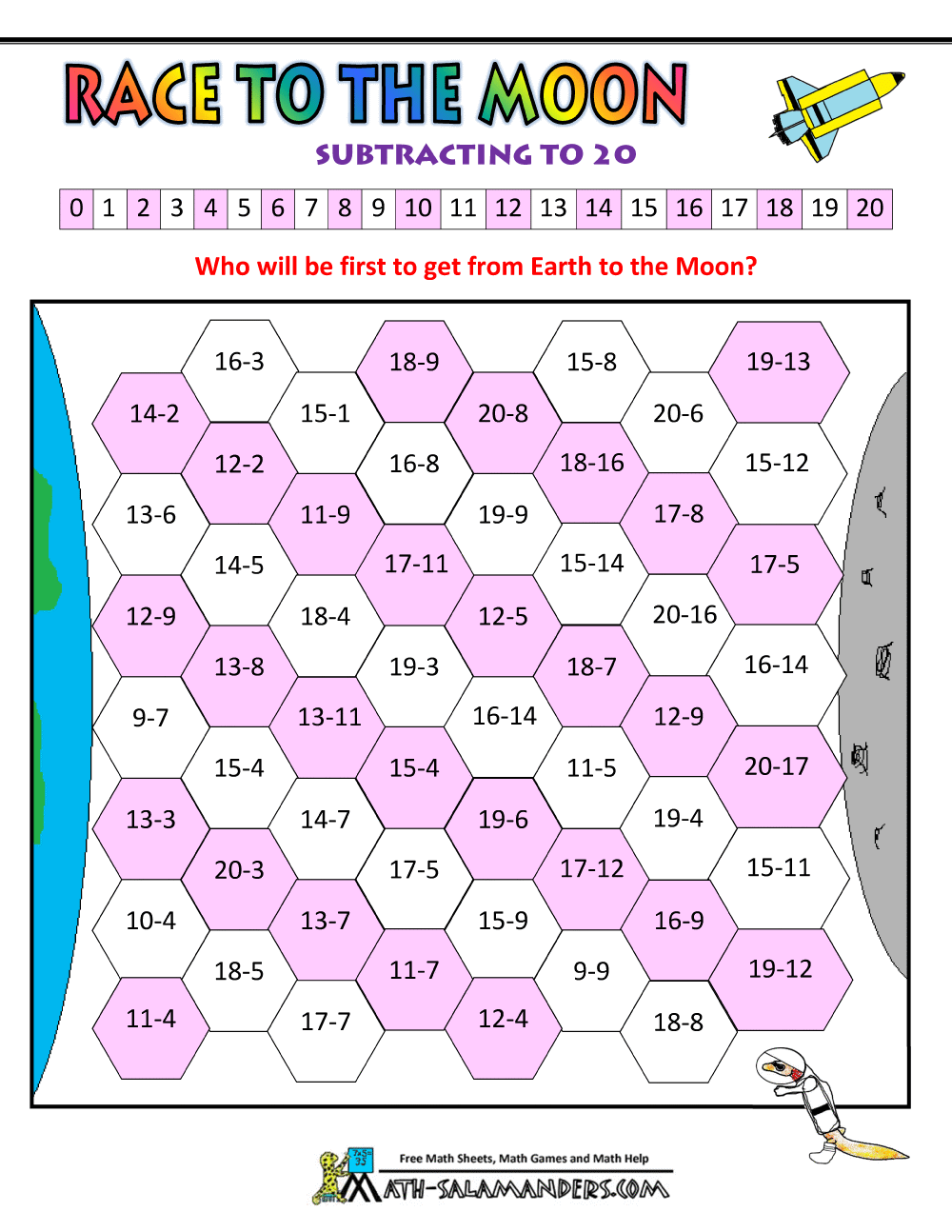 printable subtraction games ks2