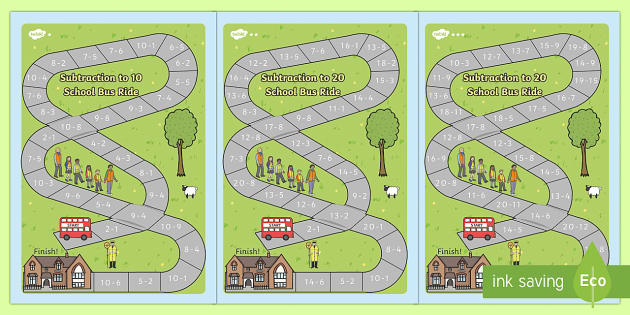 printable subtraction games year 1