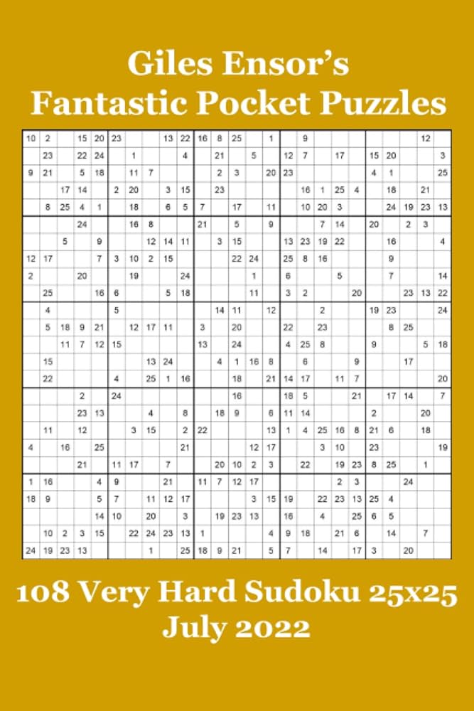 printable sudoku 25x25 numbers