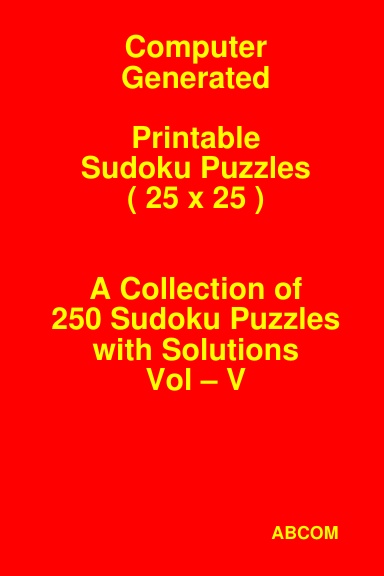 printable sudoku 25x25 numbers