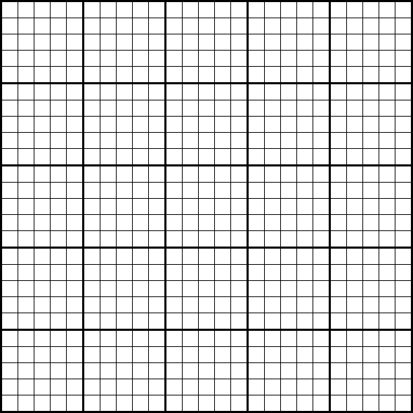 printable sudoku 25x25 numbers