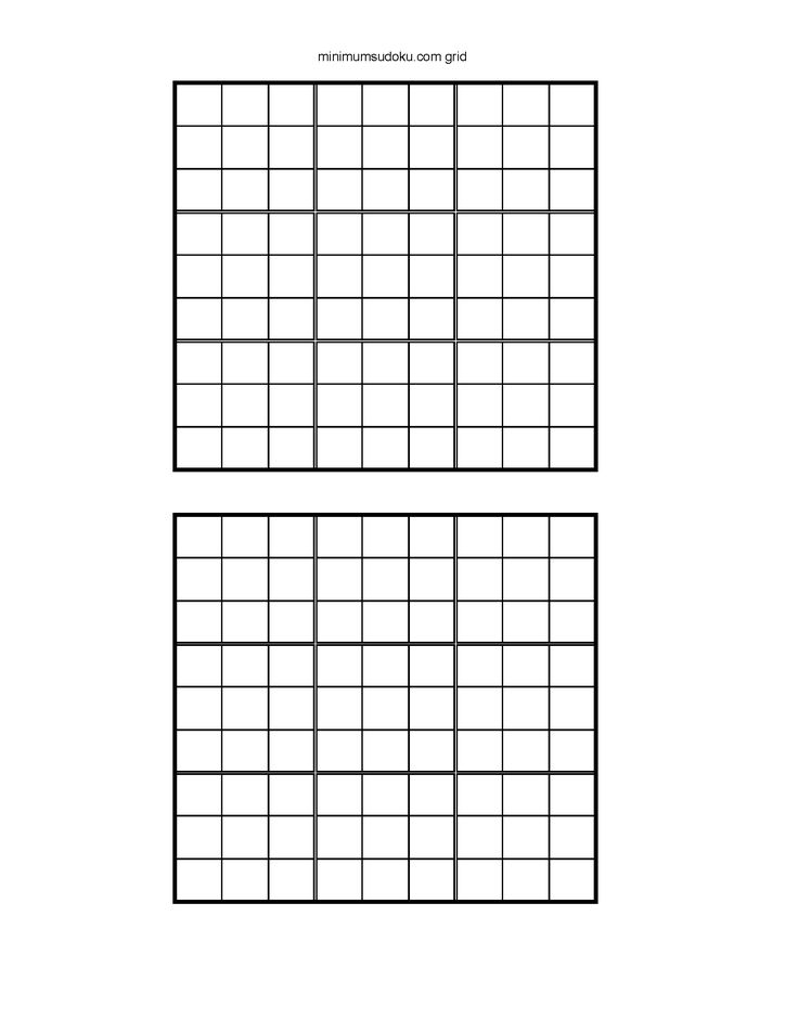 Blank Sudoku Grid 2 Per Page - 10 Free PDF Printables | Printablee