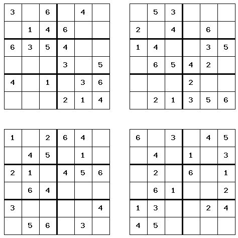 printable sudoku 4 per page