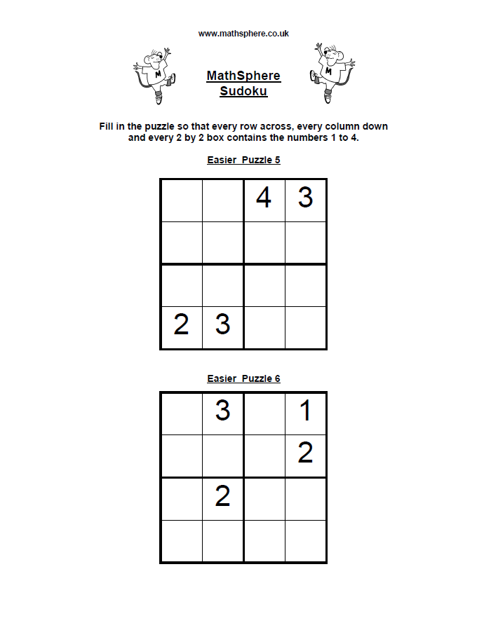 printable sudoku 5th grade