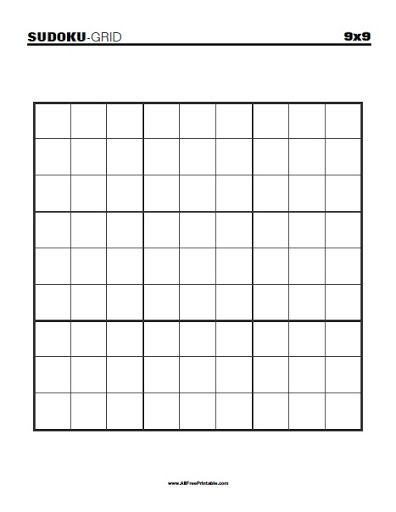 printable sudoku blank grids