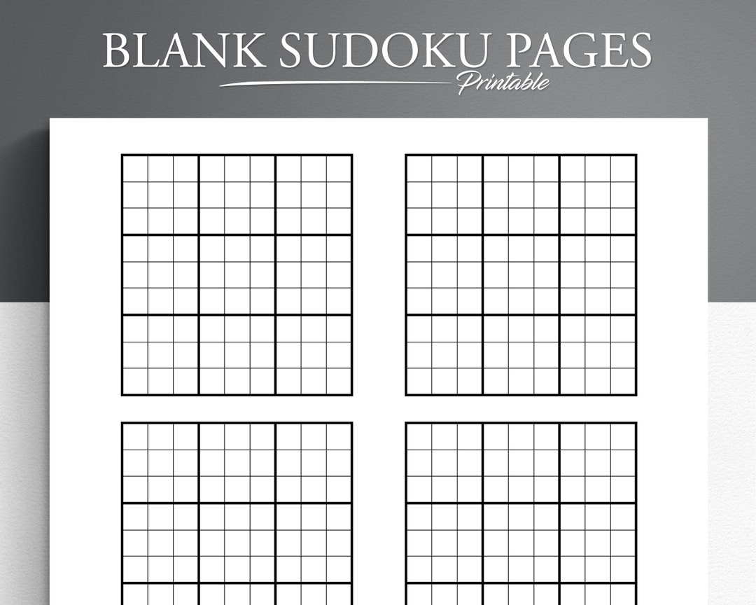 Blank Printable Sudoku Pages UK Printable Hub