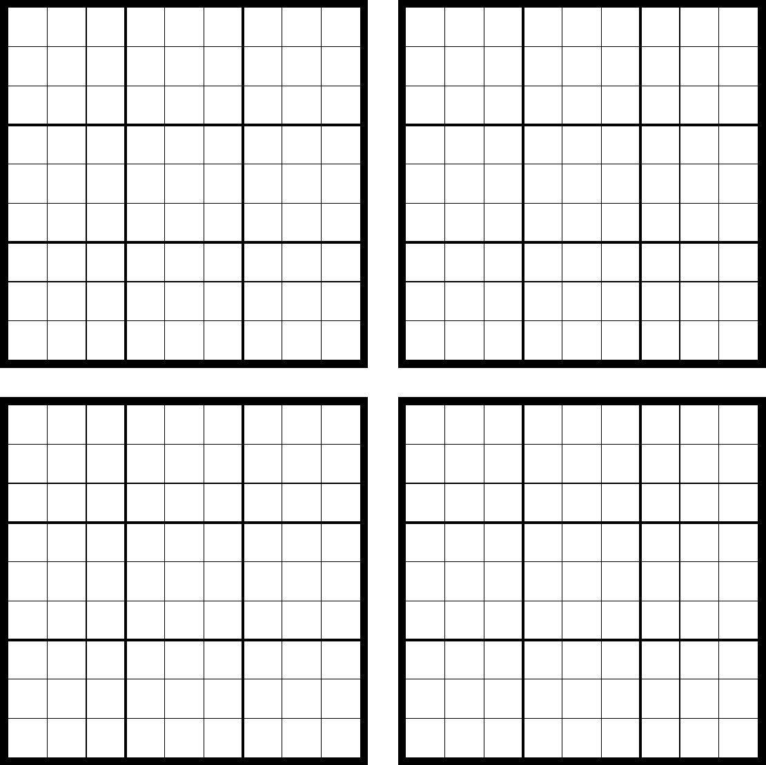Free Sudoku Blank - PDF | 32KB | 1 Page(s)
