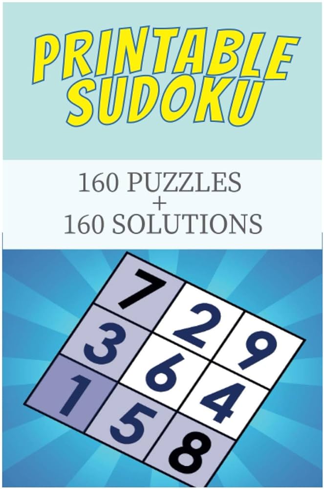 PRINTABLE SUDOKU: 160 Puzzles + 160 Solutions: Pro, Buzz ...