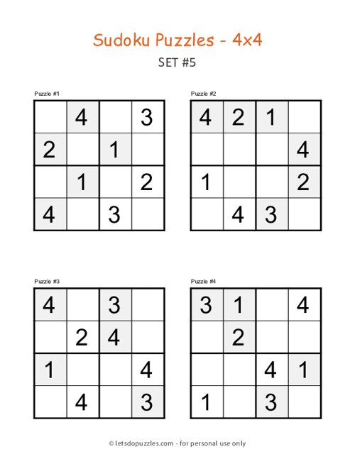printable sudoku fives
