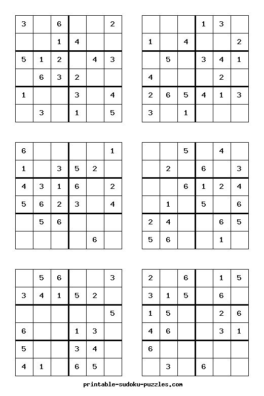 Free Printable Sudoku Puzzles for kids