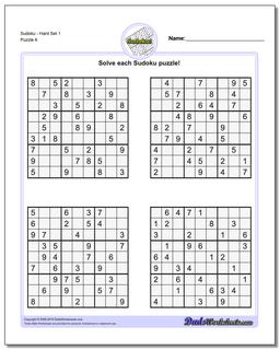 printable sudoku hard 4 per page