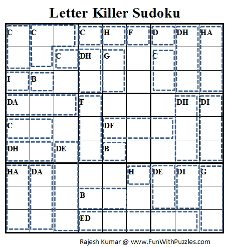 printable sudoku letters and numbers