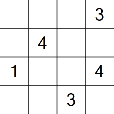 Sudoku 4x4 - Medium - Sudoku-Puzzles.net