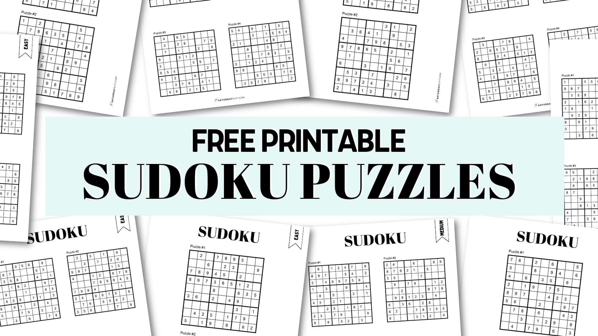 72 Free Printable Sudoku Puzzles | SaturdayGift