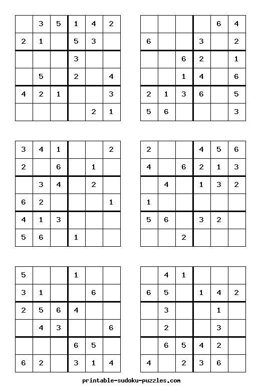 printable sudoku puzzles free