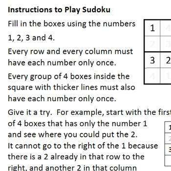 Sudoku Instructions by Z is for Zebra | TPT