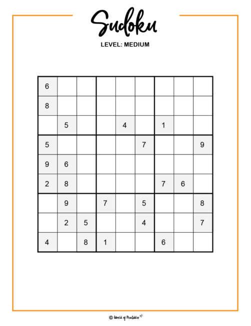 printable sudoku with pictures