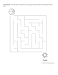 Summer - Maze Worksheets