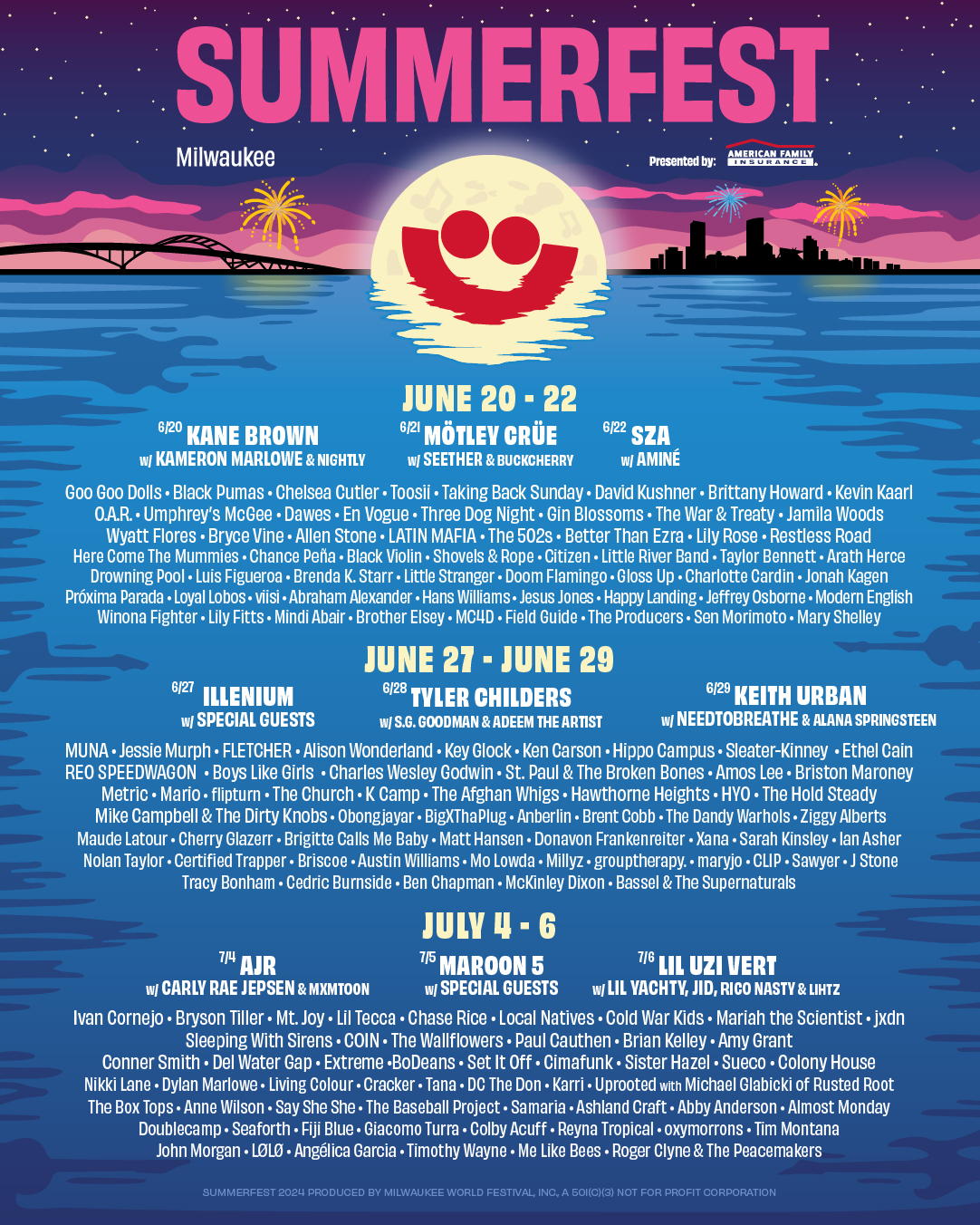 printable summerfest schedule 2017