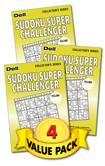 Sudoku Super Challenger Value Pack-4 - Penny Dell Puzzles