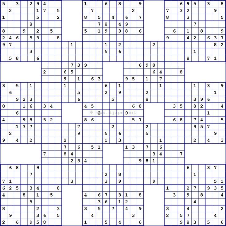 Super Samurai Sudoku 13 grids